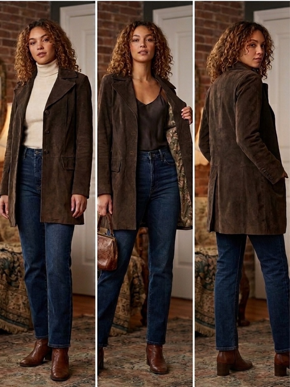 Danier Brown Suede Coat